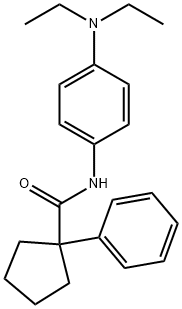 N-(4-(DIETHYLAMINO)PHENYL)(PHENYLCYCLOPENTYL)FORMAMIDE 结构式