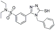 3-(4-BENZYL-5-MERCAPTO-4H-[1,2,4]TRIAZOL-3-YL)-N,N-DIETHYL-BENZENESULFONAMIDE 结构式