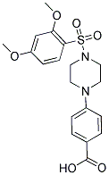 4-(4-[(2,4-DIMETHOXYPHENYL)SULFONYL]PIPERAZIN-1-YL)BENZOIC ACID 结构式