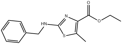 ETHYL 2-(BENZYLAMINO)-5-METHYL-1,3-THIAZOLE-4-CARBOXYLATE 结构式
