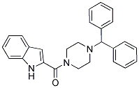 4-(DIPHENYLMETHYL)PIPERAZINYL INDOL-2-YL KETONE 结构式