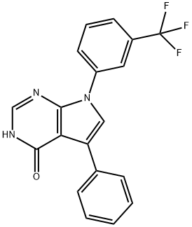 5-PHENYL-7-[3-(TRIFLUOROMETHYL)PHENYL]-7H-PYRROLO[2,3-D]PYRIMIDIN-4-OL 结构式