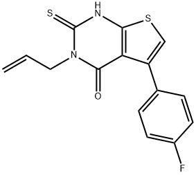 3-ALLYL-5-(4-FLUORO-PHENYL)-2-MERCAPTO-3H-THIENO[2,3-D]PYRIMIDIN-4-ONE 结构式