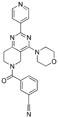 3-(4-MORPHOLIN-4-YL-2-PYRIDIN-4-YL-7,8-DIHYDRO-5H-PYRIDO[4,3-D]PYRIMIDINE-6-CARBONYL)-BENZONITRILE 结构式