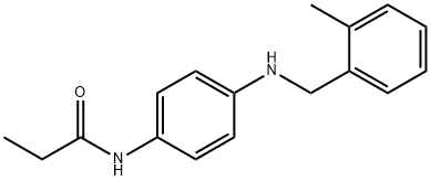 N-(4-((2-METHYLBENZYL)AMINO)PHENYL)PROPANAMIDE 结构式