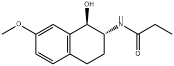 N-[(1R,2R)-1,2,3,4-TETRAHYDRO-1-HYDROXY-7-METHOXY-2-NAPHTHALENYL]PROPANAMIDE 结构式