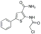 2-(2-CHLORO-ACETYLAMINO)-5-PHENYL-THIOPHENE-3-CARBOXYLIC ACID AMIDE 结构式