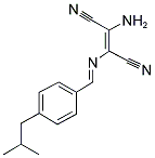 2-AMINO-1-(1-AZA-2-[4-(2-METHYLPROPYL)PHENYL]VINYL)ETHENE-1,2-DICARBONITRILE 结构式