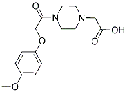 (4-[(4-METHOXYPHENOXY)ACETYL]PIPERAZIN-1-YL)ACETIC ACID 结构式
