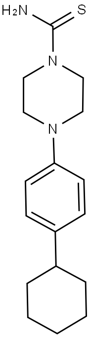 4-(4-CYCLOHEXYLPHENYL)PIPERAZINE-1-CARBOTHIOAMIDE 结构式