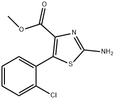 2-氨基-5-(2-氯苯基)噻唑-4-甲酸甲酯 结构式