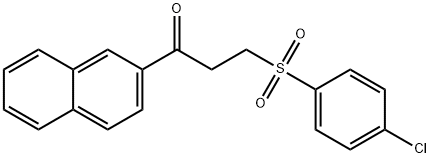 3-[(4-CHLOROPHENYL)SULFONYL]-1-(2-NAPHTHYL)-1-PROPANONE 结构式