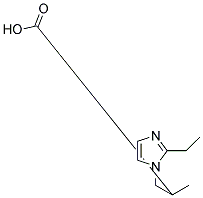 3-(2-乙基-咪唑基-1-基)-2-甲基-丙酸 结构式