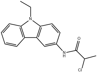 2-氯-N-(9-乙基-9H-咔唑-3-基)丙酰胺 结构式