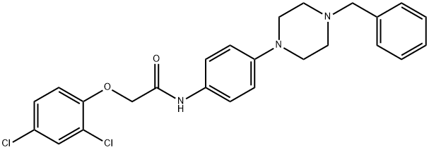 N-(4-(4-BENZYLPIPERAZIN-1-YL)PHENYL)-2-(2,4-DICHLOROPHENOXY)ACETAMIDE 结构式