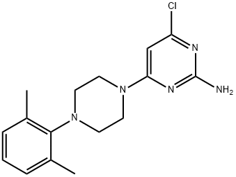 4-CHLORO-6-[4-(2,6-DIMETHYLPHENYL)PIPERAZINO]-2-PYRIMIDINAMINE 结构式