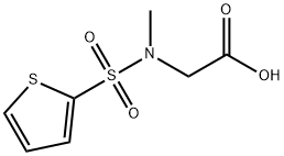 2-(甲基-噻吩-2-基磺酰基-氨基)乙酸 结构式