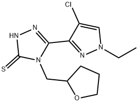 5-(4-氯-1-乙基-1H-吡唑-3-基)-4-((四氢呋喃-2-基)甲基)-4H-1,2,4-三唑-3-硫醇 结构式