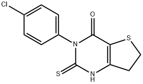 3-(4-CHLOROPHENYL)-2-MERCAPTO-6,7-DIHYDROTHIENO[3,2-D]PYRIMIDIN-4(3H)-ONE 结构式