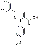 1-(4-METHOXYPHENYL)-3-PHENYL-1H-PYRAZOLE-5-CARBOXYLIC ACID 结构式