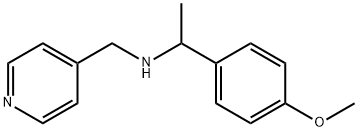 [1-(4-METHOXY-PHENYL)-ETHYL]-PYRIDIN-4-YLMETHYL-AMINE 结构式