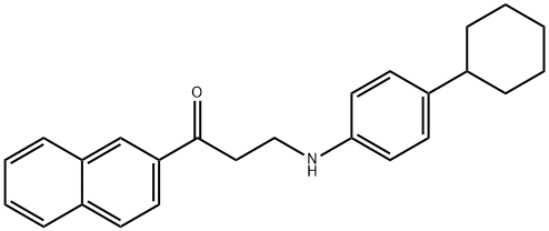 3-(4-CYCLOHEXYLANILINO)-1-(2-NAPHTHYL)-1-PROPANONE 结构式