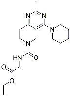 [(2-METHYL-4-PIPERIDIN-1-YL-7,8-DIHYDRO-5H-PYRIDO[4,3-D]PYRIMIDINE-6-CARBONYL)-AMINO]-ACETIC ACID ETHYL ESTER 结构式