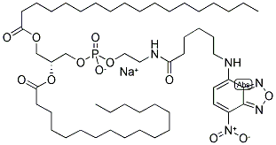 N-(NBD-AMINOCAPROYL)-1,2-DIOLEOYL-SN-GLYCERO-3-PHOSPHOSPHOETHANOLAMINE SODIUM SALT 结构式