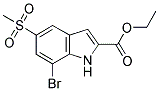 ETHYL 7-BROMO-5-(METHYLSULFONYL)-1H-INDOLE-2-CARBOXYLATE 结构式