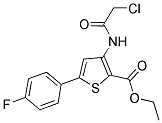 ETHYL 3-[(CHLOROACETYL)AMINO]-5-(4-FLUOROPHENYL)THIOPHENE-2-CARBOXYLATE 结构式