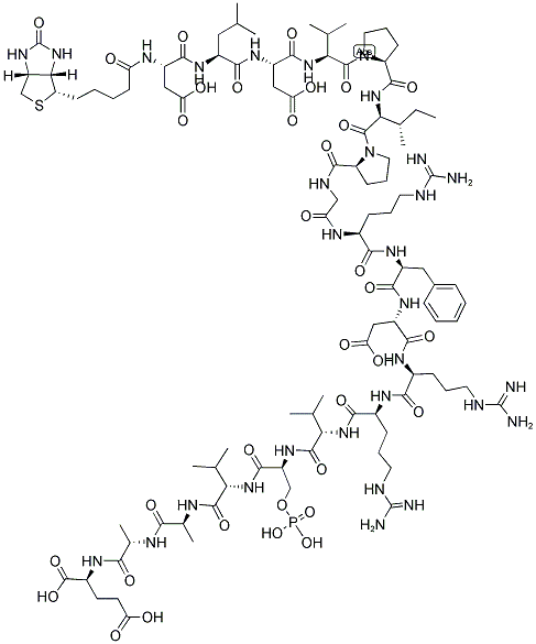 BIOTIN-ASP-LEU-ASP-VAL-PRO-ILE-PRO-GLY-ARG-PHE-ASP-ARG-ARG-VAL-PSER-VAL-ALA-ALA-GLU-OH 结构式