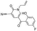 1-ALLYL-5-(5-FLUORO-2-HYDROXYBENZOYL)-2-OXO-1,2-DIHYDROPYRIDINE-3-CARBONITRILE 结构式