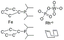 1,1-BIS(DIISOPROPYLPHOSPHINO)FERROCENE(COD)RH-PHOSPHOTUNGSTIC ACID 结构式