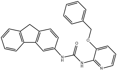 1-(FLUOREN-3-YL)-3-(3-(PHENYLMETHOXY)(2-PYRIDYL))UREA 结构式