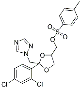 2-(2,4-DICHLOROPHENYL)-2-(1,2,4-TRIAZOL-1-YL METHYL)-1,3-DIOXALANE-4-METHYLTOSYLATE 结构式
