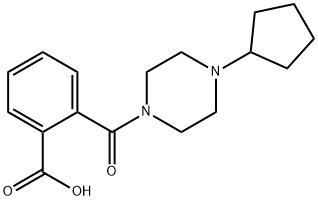 2-(4-CYCLOPENTYLPIPERAZINE-1-CARBONYL)BENZOIC ACID 结构式