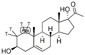 17-ALPHA-HYDROXYPREGNENOLONE [1,2-3H] 结构式