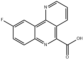 9-FLUOROBENZO[H]-1,6-NAPHTHYRIDINE-5-CARBOXYLIC ACID 结构式