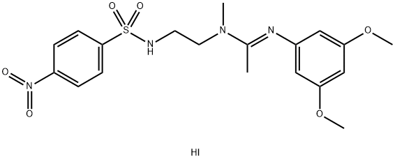 N'-(3,5-DIMETHOXYPHENYL)-N-METHYL-N-(2-([(4-NITROPHENYL)SULFONYL]AMINO)ETHYL)ETHANIMIDAMIDE HYDRO IODIDE 结构式