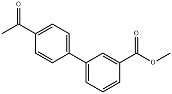 4-乙酰基-[1,1-联苯]-3-羧酸甲酯 结构式