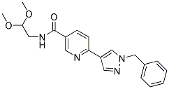 6-(1-BENZYL-1H-PYRAZOL-4-YL)-N-(2,2-DIMETHOXYETHYL)NICOTINAMIDE 结构式