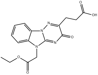 3-[5-(2-ETHOXY-2-OXOETHYL)-3-OXO-3,5-DIHYDRO[1,2,4]TRIAZINO[2,3-A]BENZIMIDAZOL-2-YL]PROPANOIC ACID 结构式