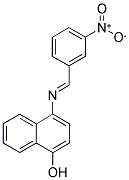 4-((3-NITROBENZYLIDENE)AMINO)-1-NAPHTHOL 结构式