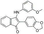 2-BENZO[D]1,3-DIOXOLEN-5-YL-3-((3-METHOXYPHENYL)AMINO)INDEN-1-ONE 结构式