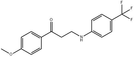 1-(4-METHOXYPHENYL)-3-[4-(TRIFLUOROMETHYL)ANILINO]-1-PROPANONE 结构式