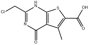 2-(CHLOROMETHYL)-5-METHYL-4-OXO-3,4-DIHYDROTHIENO[2,3-D]PYRIMIDINE-6-CARBOXYLIC ACID 结构式