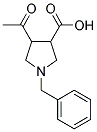 4-ACETYL-1-BENZYL-PYRROLIDINE-3-CARBOXYLIC ACID 结构式