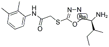 2-[5-(1-AMINO-2-METHYL-BUTYL)-[1,3,4]OXADIAZOL-2-YLSULFANYL]-N-(2,3-DIMETHYL-PHENYL)-ACETAMIDE 结构式