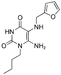 6-Amino-1-butyl-5-[(2-furylmethyl)amino]pyrimidine-2,4(1H,3H)-dione 结构式