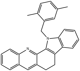 13-(2,5-DIMETHYLBENZYL)-6,13-DIHYDRO-5H-INDOLO[3,2-C]ACRIDINE 结构式